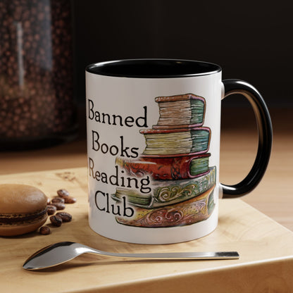 Banned Books Reading Club - Accent Coffee Mug (11, 15oz)