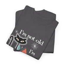 Mid Century Modern Cat T-Shirt — “I’m Not Old, I’m Mid Century Modern” Retro Graphic Tee