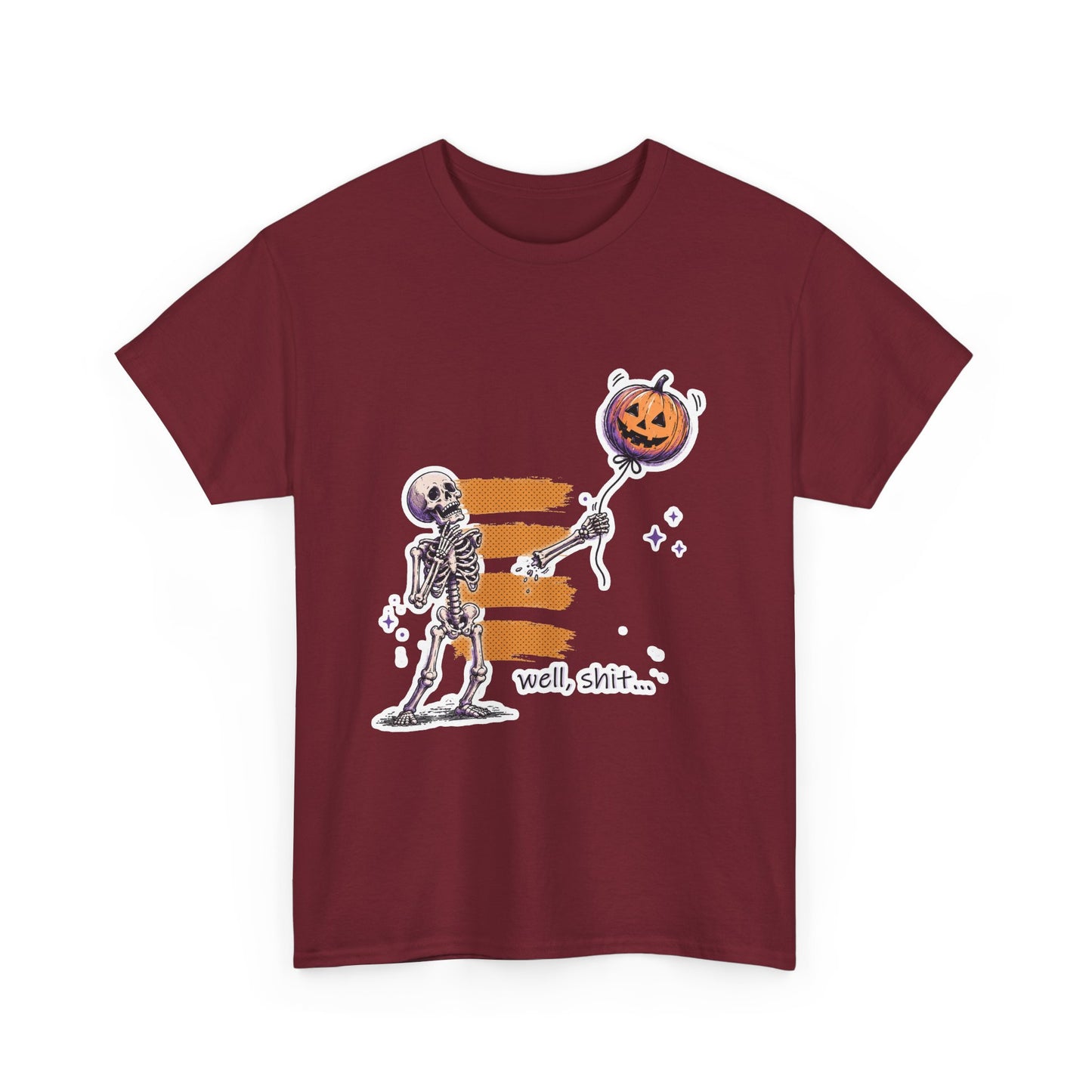 Funny Skeleton -  Well, shit... - Unisex Heavy Cotton Tee