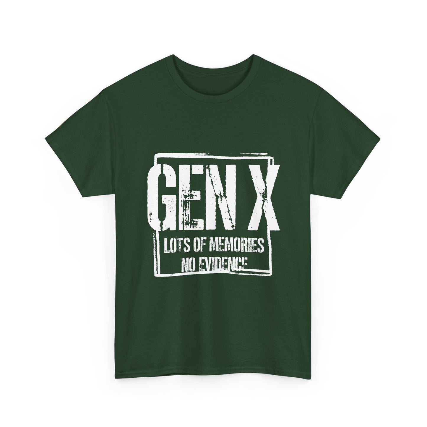 Gen X Tee — "Gen X: Lots of Memories, No Evidence" Vintage Retro Shirt