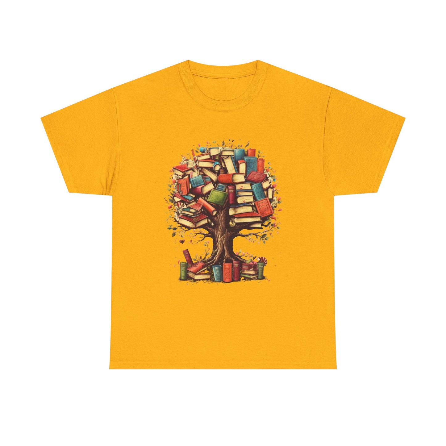 Book Tree T-Shirt – Literary Tree of Books Graphic Tee for Book Lovers