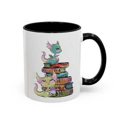 Book Dragons - Accent Coffee Mug (11, 15oz)