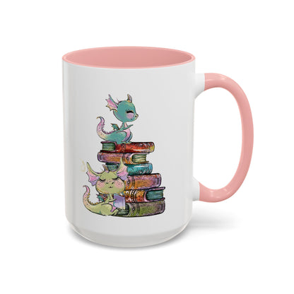 Book Dragons - Accent Coffee Mug (11, 15oz)
