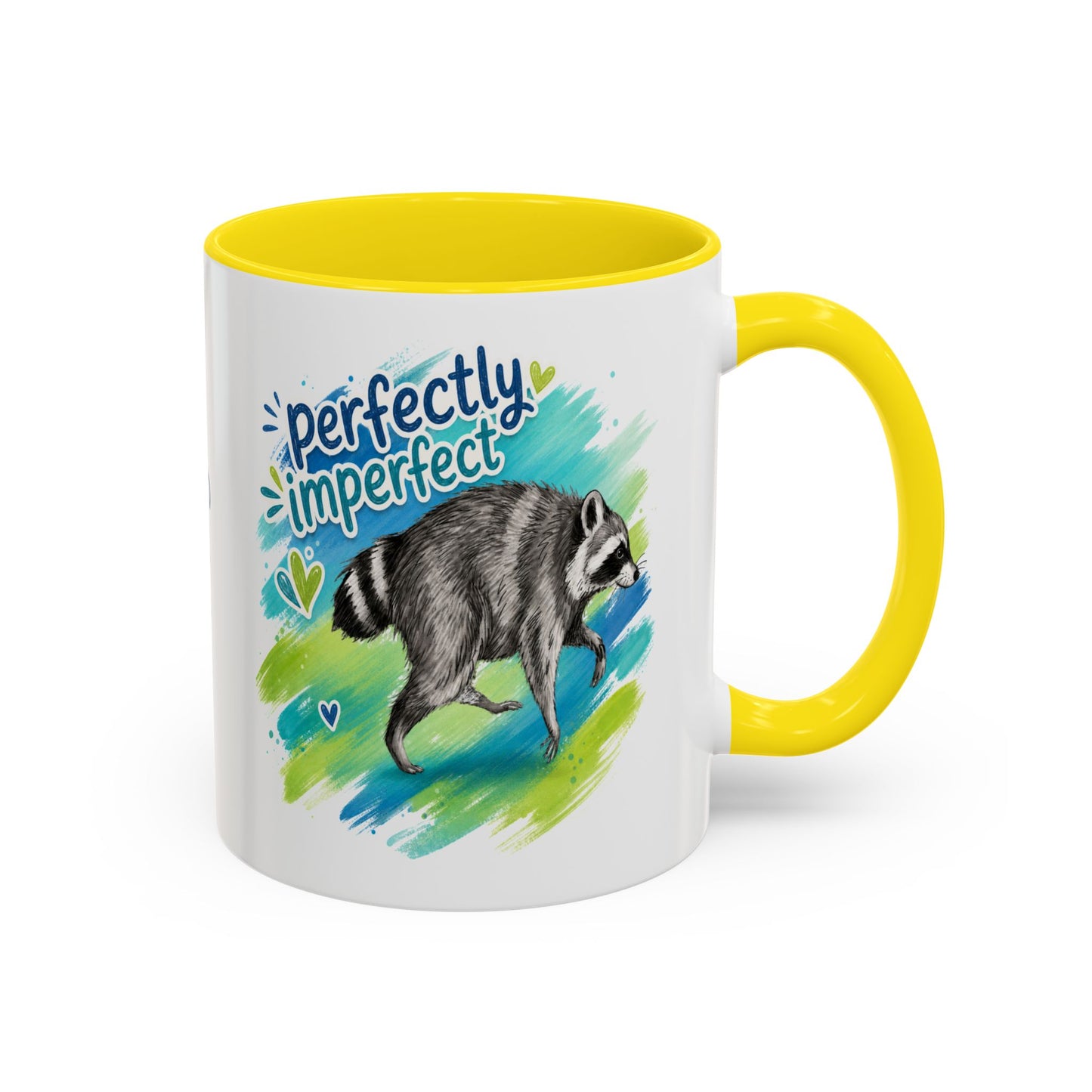 Perfectly Imperfect Raccoon Accent Coffee Mug (Personalizable) - 11/15oz