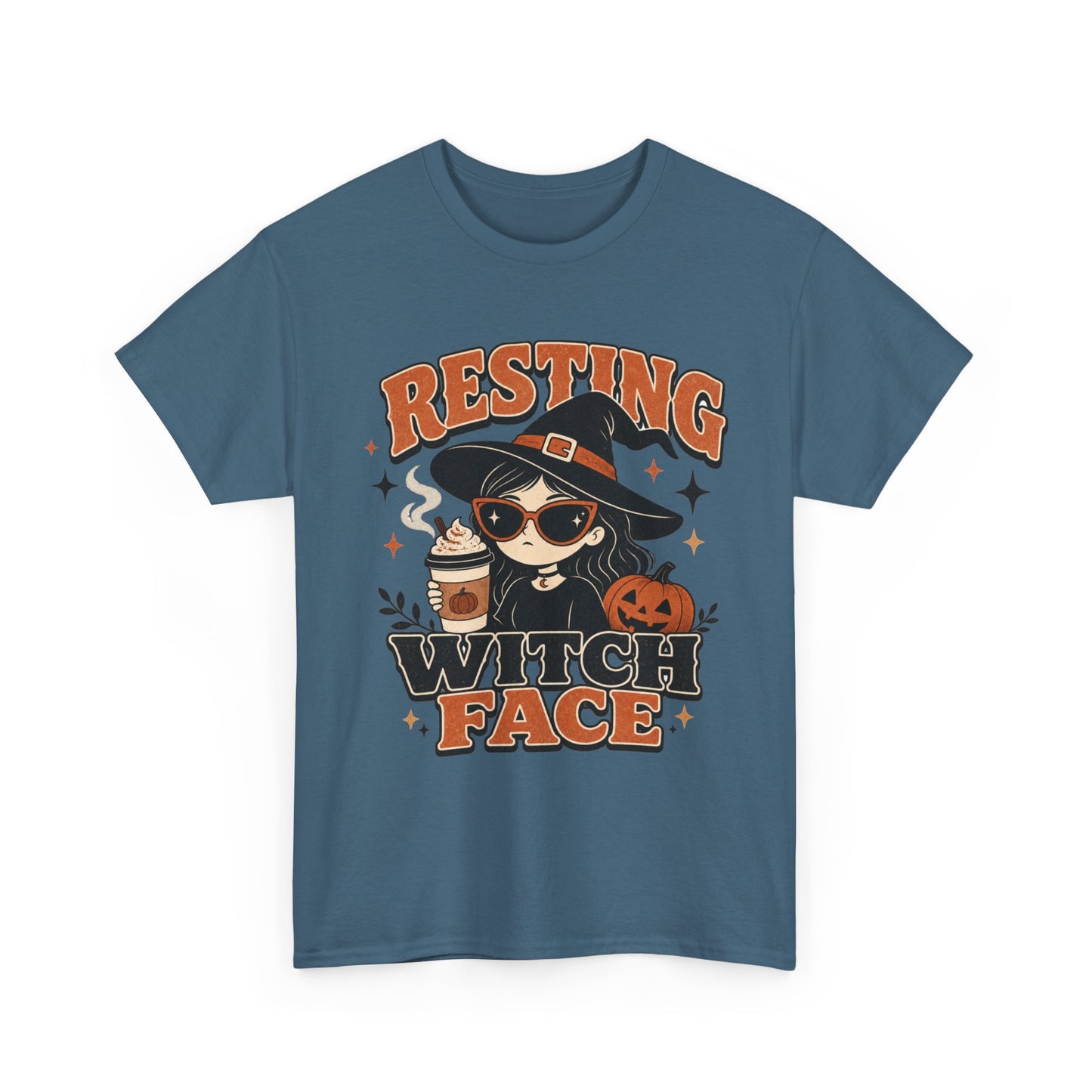Resting Witch Face T-Shirt – Cute Halloween Witch Coffee Tee