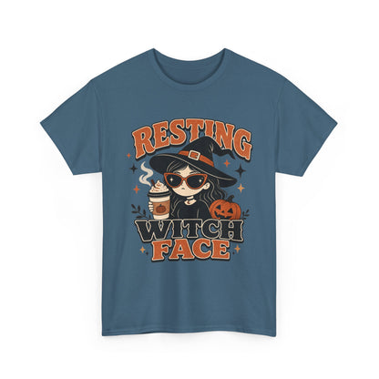 Resting Witch Face T-Shirt – Cute Halloween Witch Coffee Tee