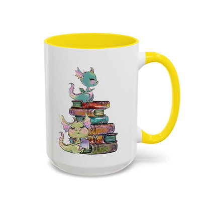 Book Dragons - Accent Coffee Mug (11, 15oz)