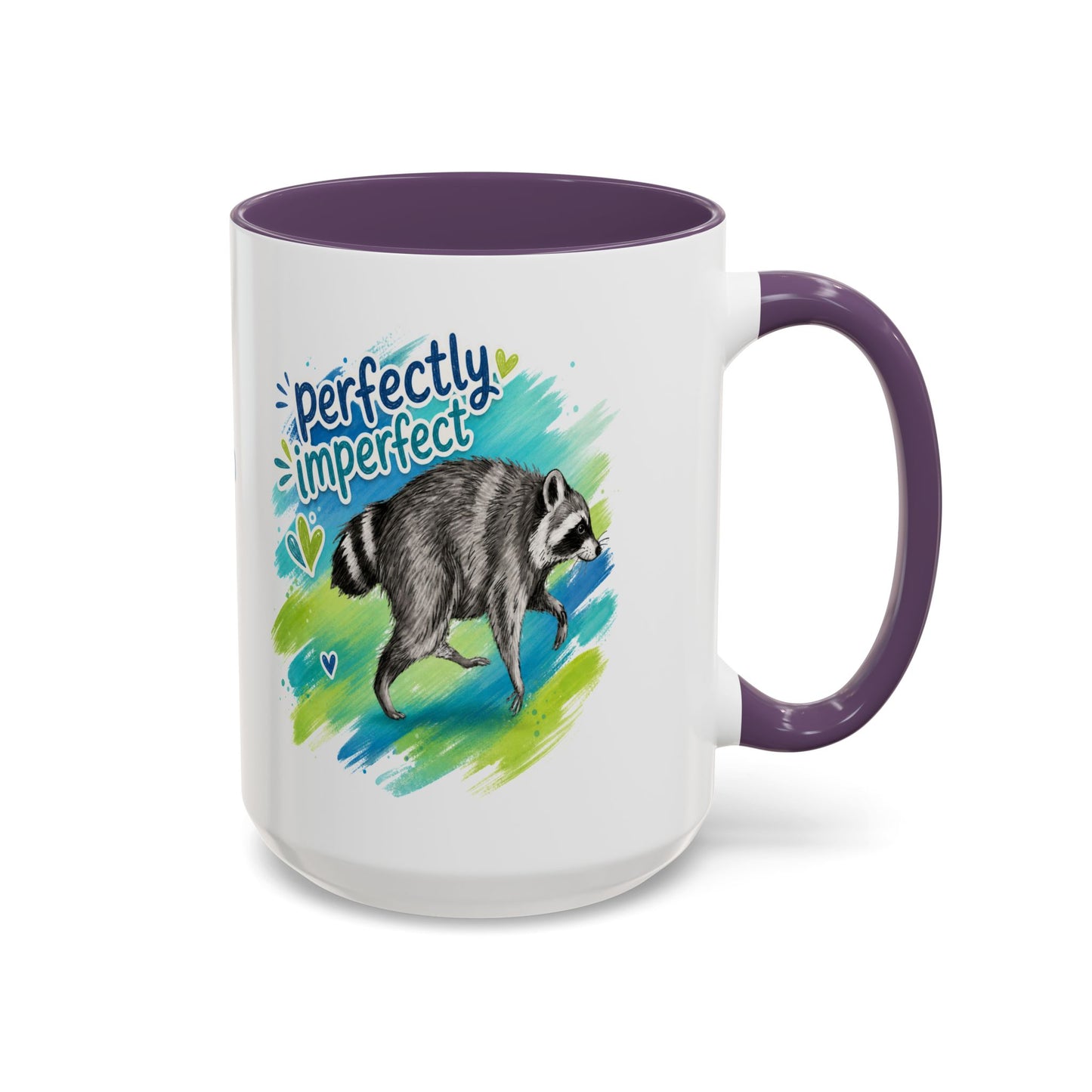 Perfectly Imperfect Raccoon Accent Coffee Mug (Personalizable) - 11/15oz