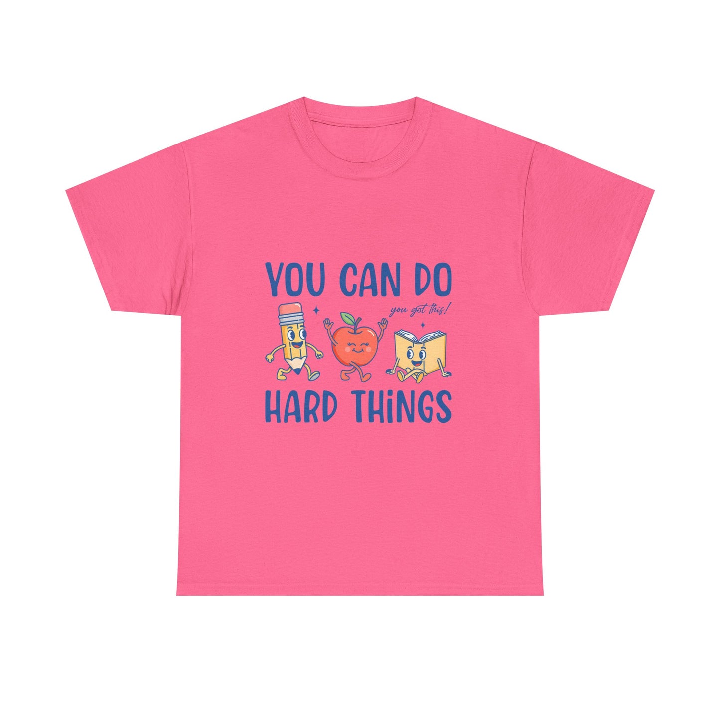 "You Can Do Hard Things" Back to  School Tee with Cute Characters