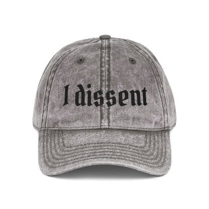Embroidered 'I Dissent' Vintage Cap