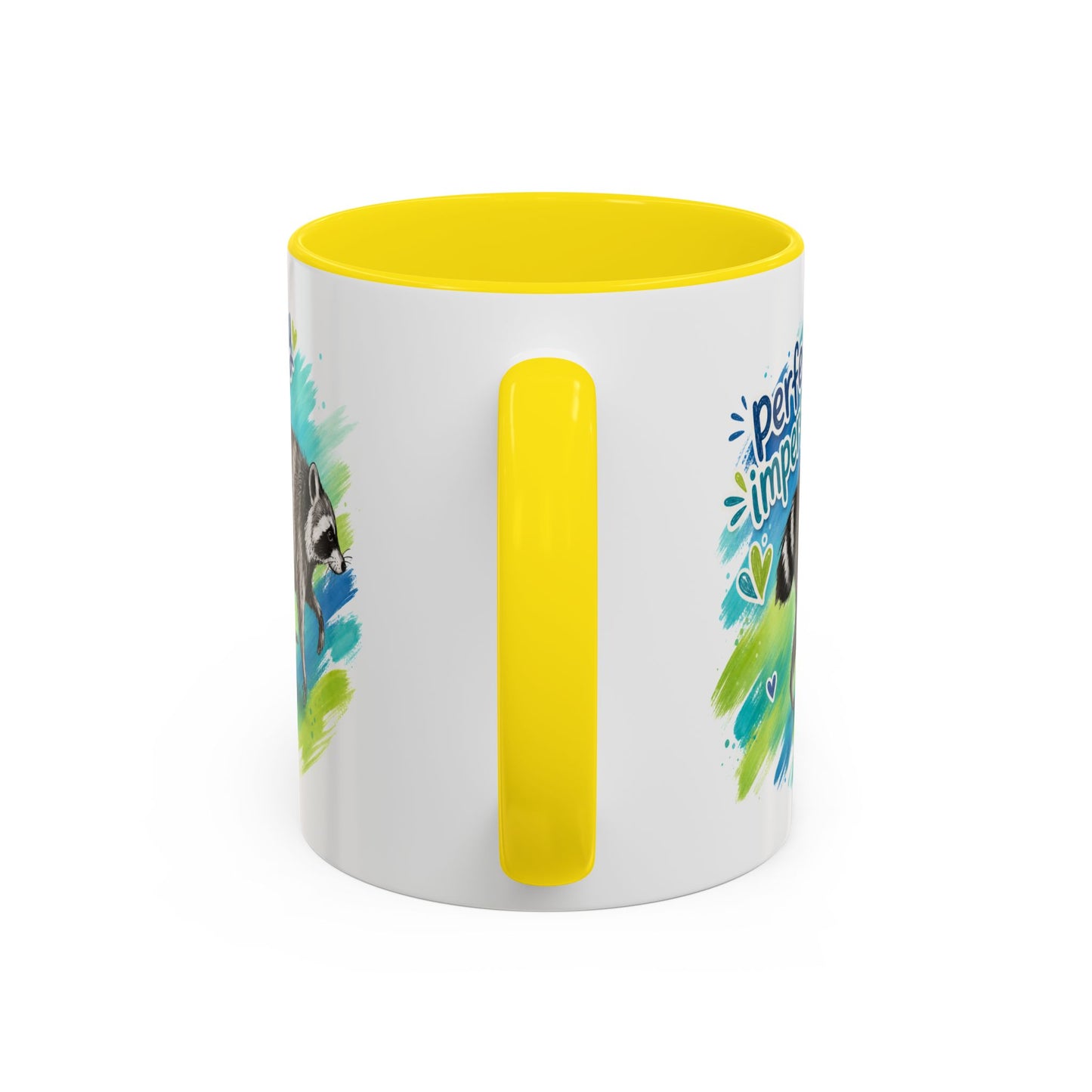 Customizable Perfectly Imperfect Raccoon Accent Coffee Mug - 11/15oz