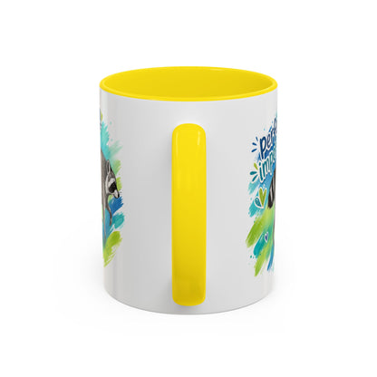 Customizable Perfectly Imperfect Raccoon Accent Coffee Mug - 11/15oz