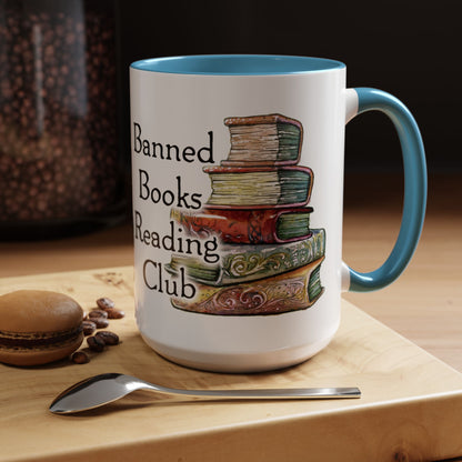 Banned Books Reading Club - Accent Coffee Mug (11, 15oz)