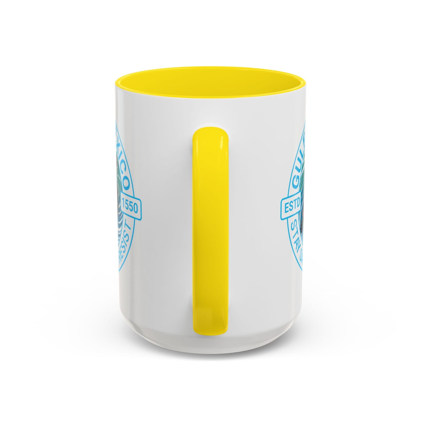 Customizable Gulf of Mexico Turtle Coffee Mug — "Stay Salty and Resist" Accent Ceramic Mug