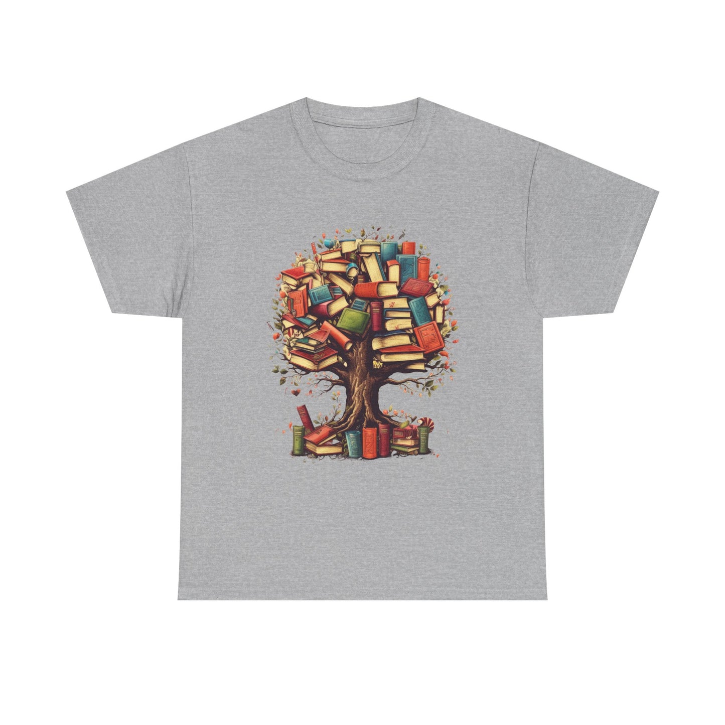 Book Tree T-Shirt – Literary Tree of Books Graphic Tee for Book Lovers