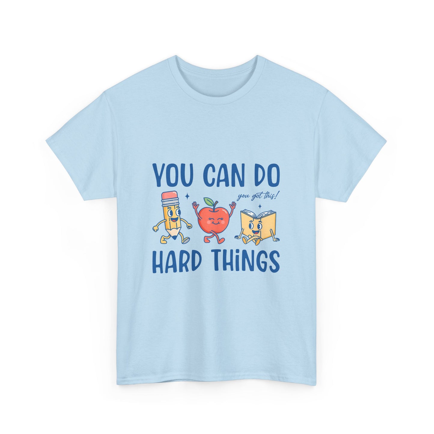 "You Can Do Hard Things" Back to  School Tee with Cute Characters