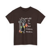 Mid Century Modern Cat T-Shirt — “I’m Not Old, I’m Mid Century Modern” Retro Graphic Tee