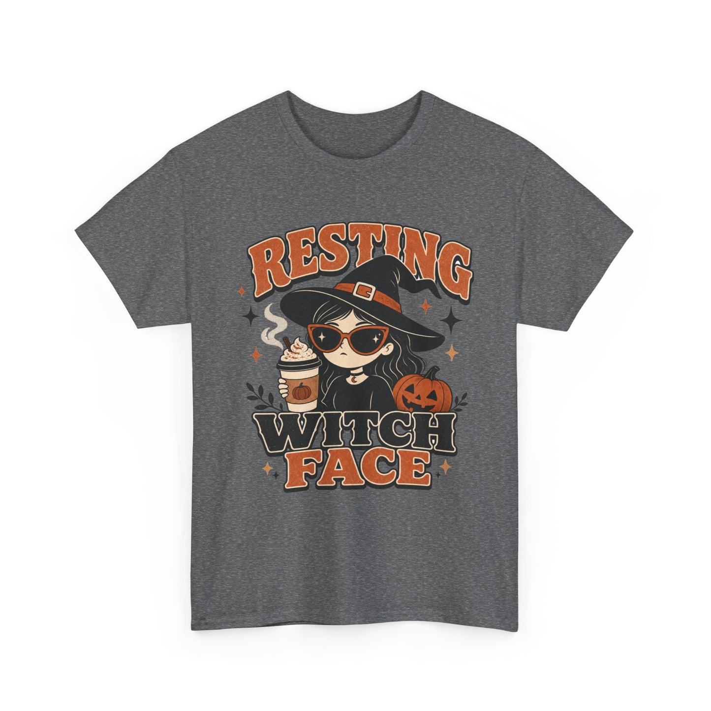 Resting Witch Face T-Shirt – Cute Halloween Witch Coffee Tee