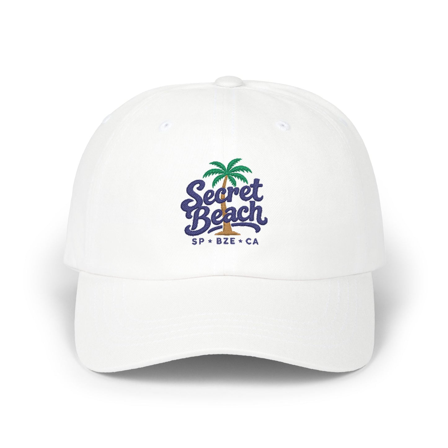 Secret Beach Dad Cap – Embroidered Palm Tree Baseball Hat