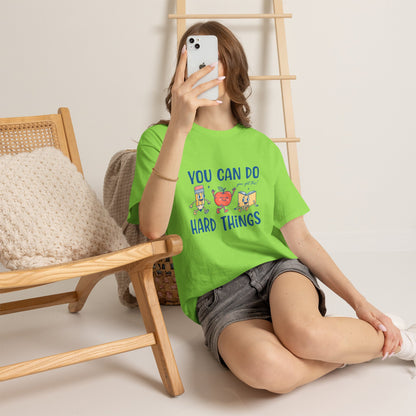 "You Can Do Hard Things" Back to  School Tee with Cute Characters