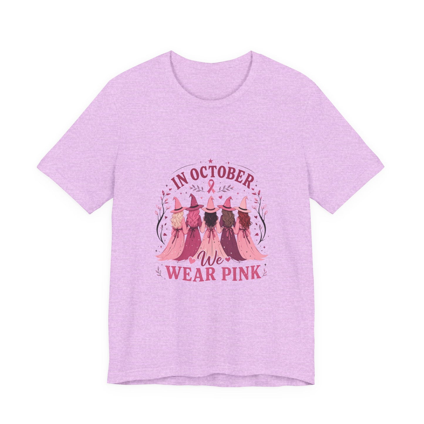 Breast Cancer Awareness Tee — "In October We Wear Pink" Short Sleeve Shirt