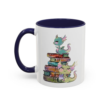 Book Dragons - Accent Coffee Mug (11, 15oz)