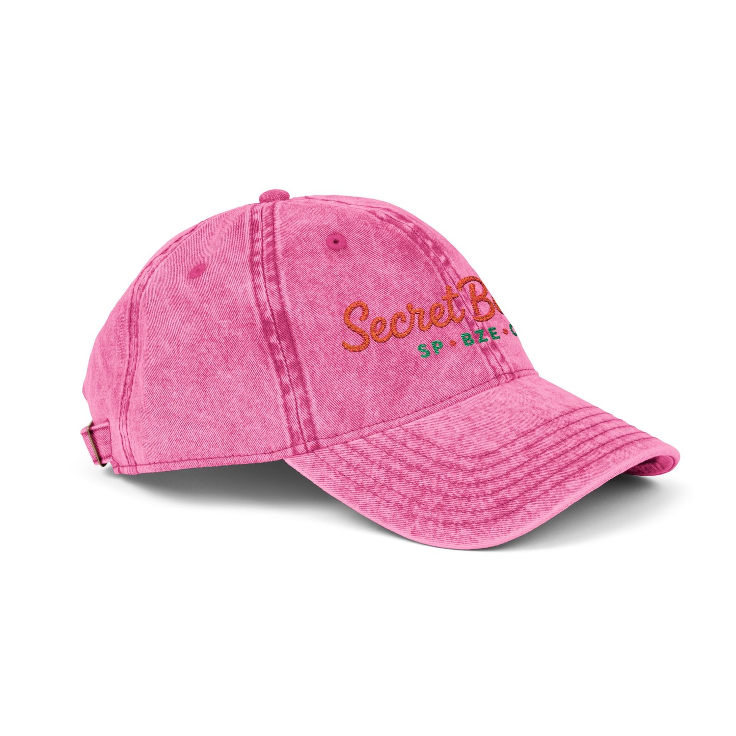 Vintage Embroidered Baseball Cap — "Secret Beach" Palm Logo