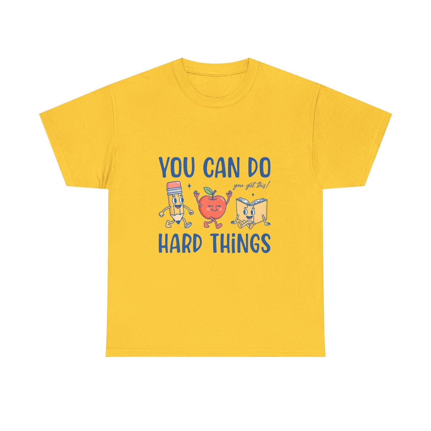 "You Can Do Hard Things" Back to  School Tee with Cute Characters