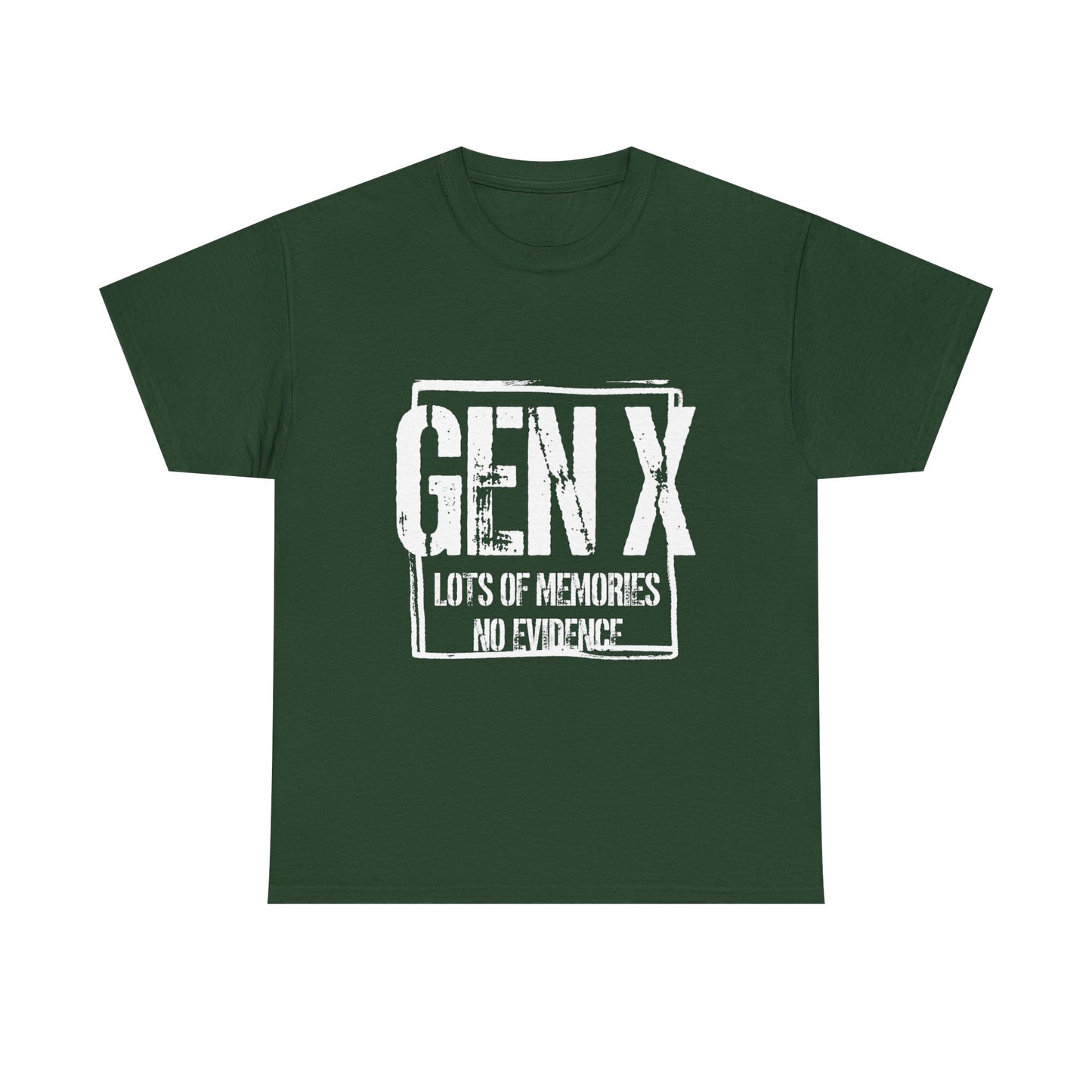 Gen X Tee — "Gen X: Lots of Memories, No Evidence" Vintage Retro Shirt