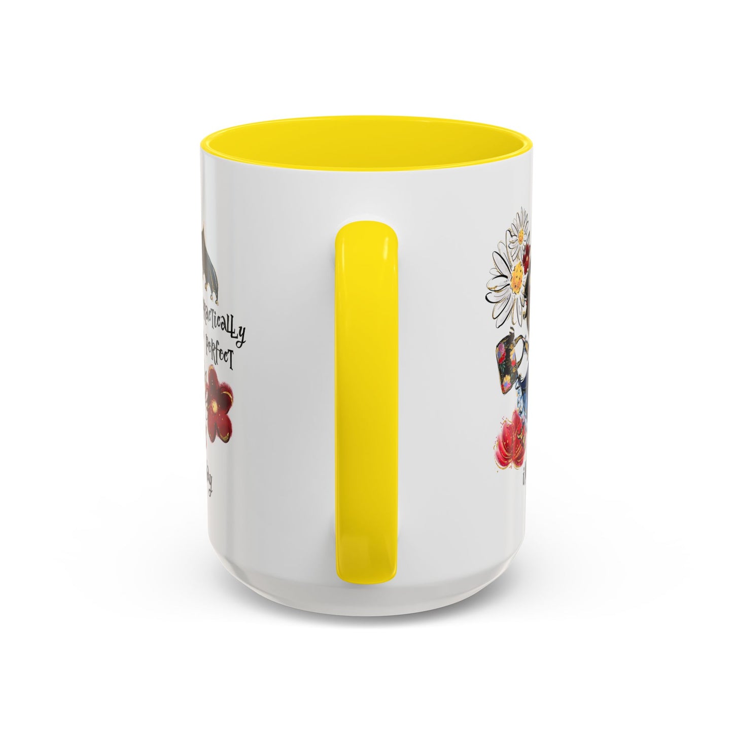 Customizable Accent Coffee Mug — 'Practically Perfect in Every Way'