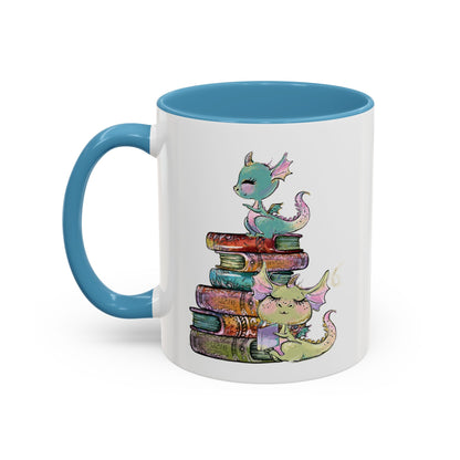 Book Dragons - Accent Coffee Mug (11, 15oz)