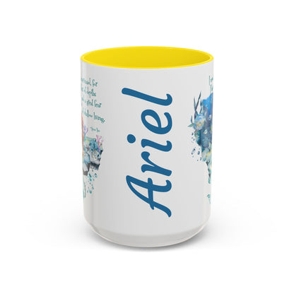 Customizable Mermaid Quote Accent Coffee Mug — Inspirational Ocean Art 11/15oz
