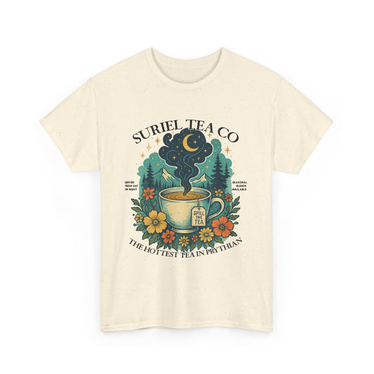 Suriel Tea Co. Vintage Tea Cup T-Shirt  Graphic Tee