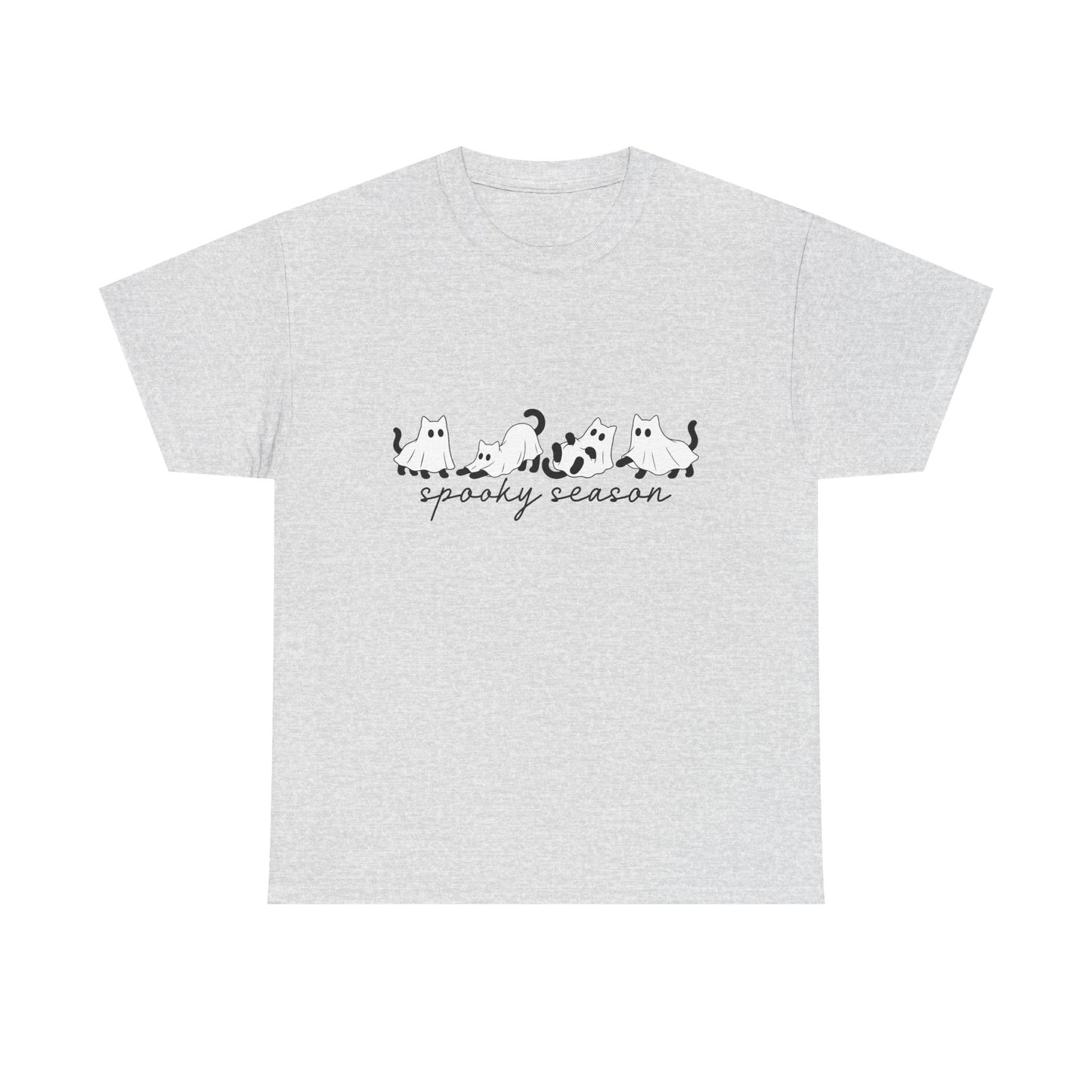 Spooky Season Cat Tee — Cute Ghost Cats "spooky season" Halloween Shirt