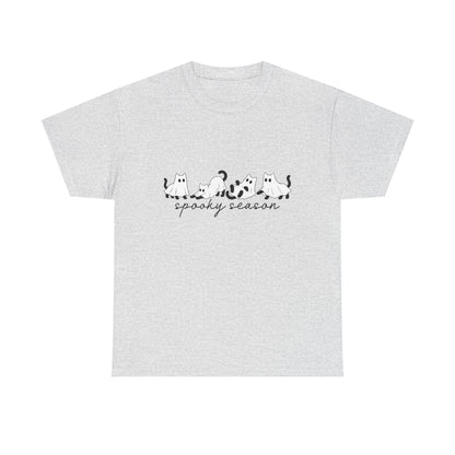 Spooky Season Cat Tee — Cute Ghost Cats "spooky season" Halloween Shirt