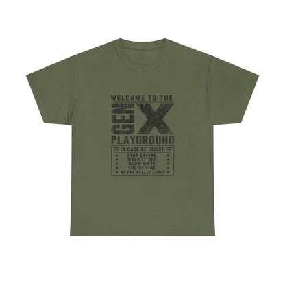 T-Shirt — 'Welcome to the Gen X Playground' Graphic Tee