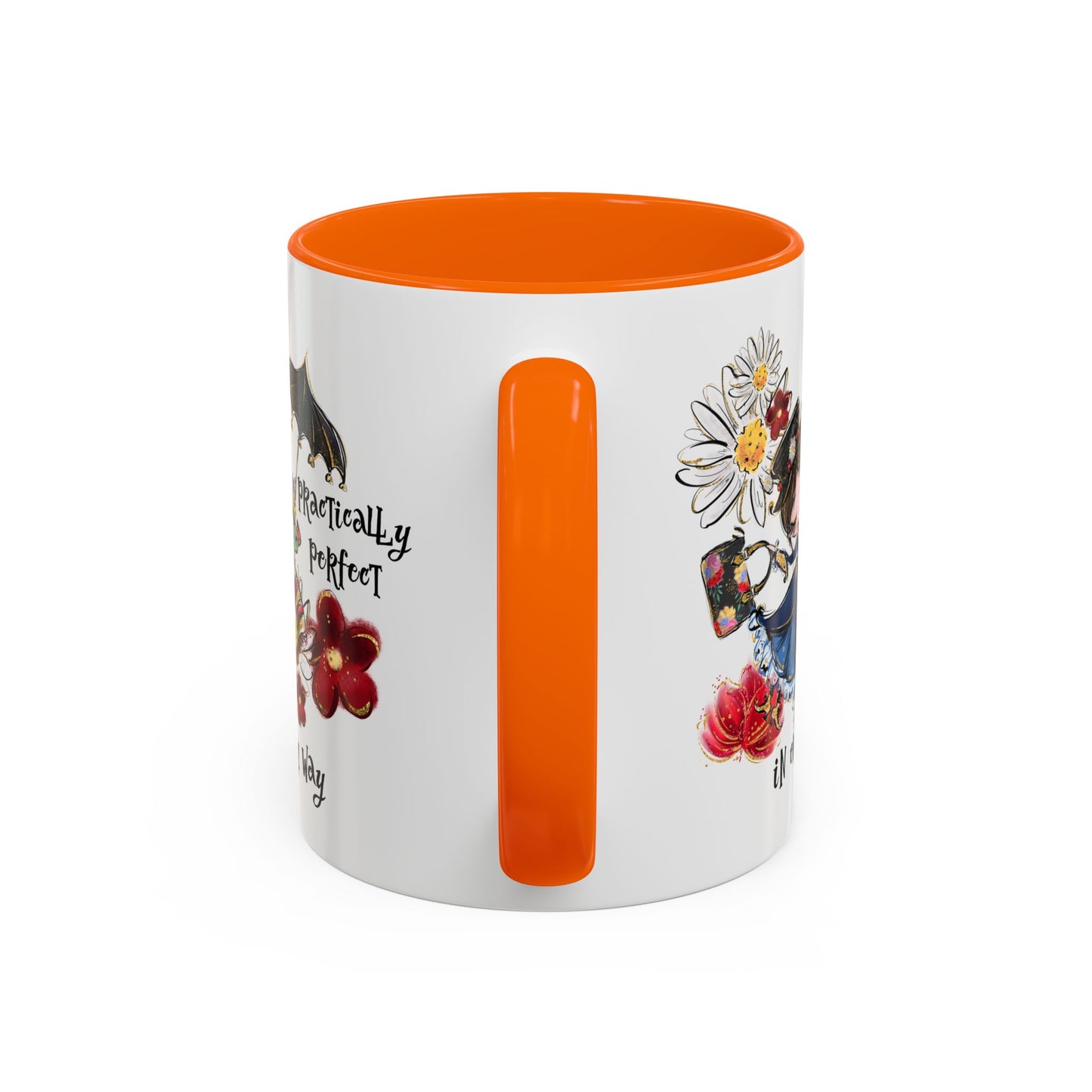 Customizable Accent Coffee Mug — 'Practically Perfect in Every Way'