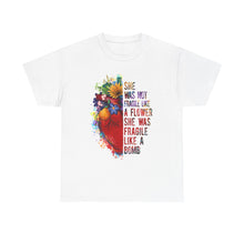 "She Was Not Fragile Like a Flower, She Was Fragile Like a Bomb" Floral Heart Graphic Tee