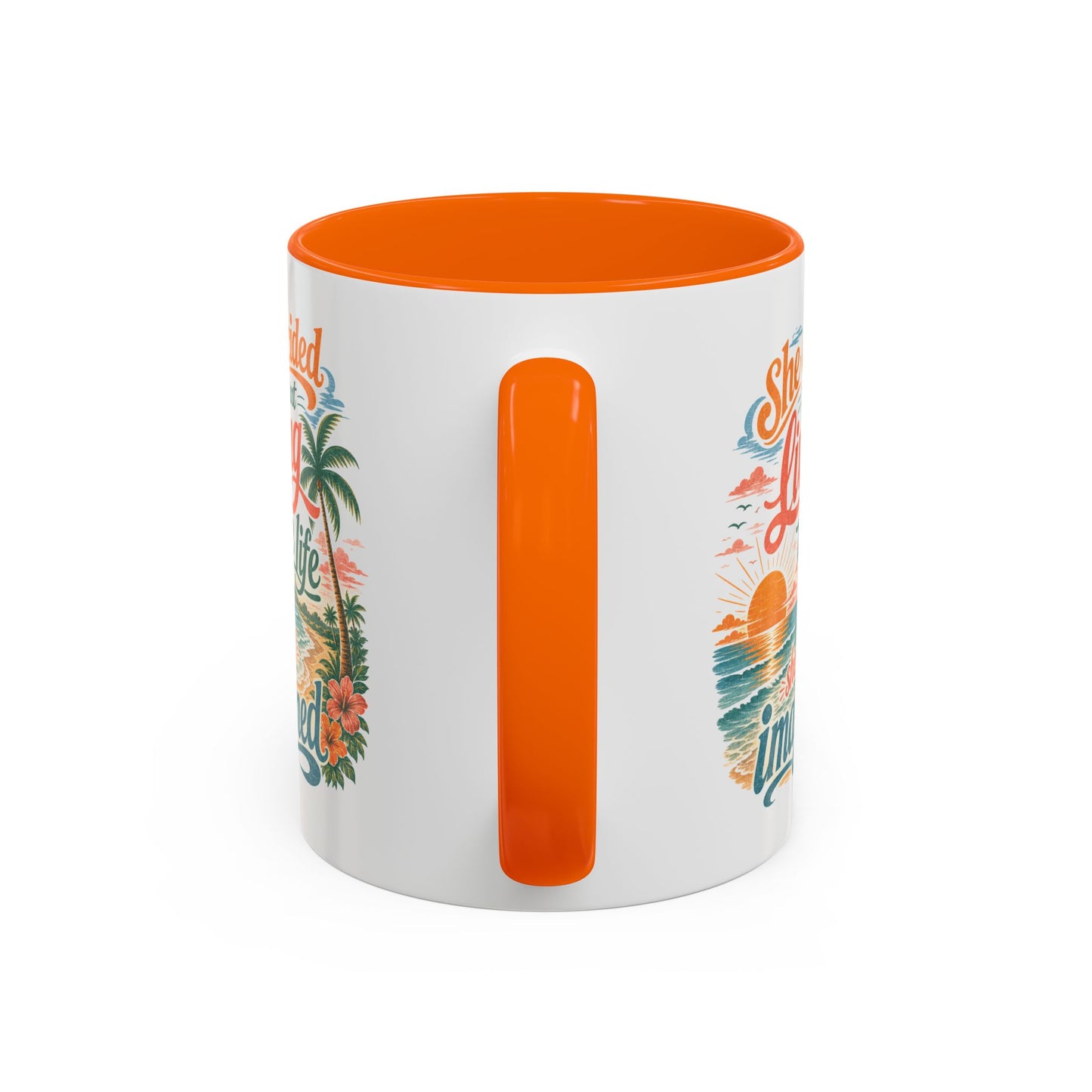 *Customizable* Living the Life Coffee Mug — "She Decided to Start Living the Life She Had Imagined"