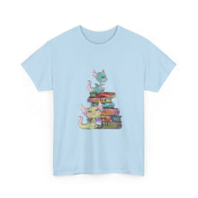 Book Dragon T-Shirt — Cute Book Stack Dragons Reading Tee