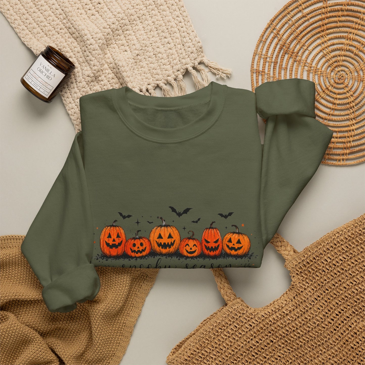 Spooky Season Pumpkin Crewneck Sweatshirt