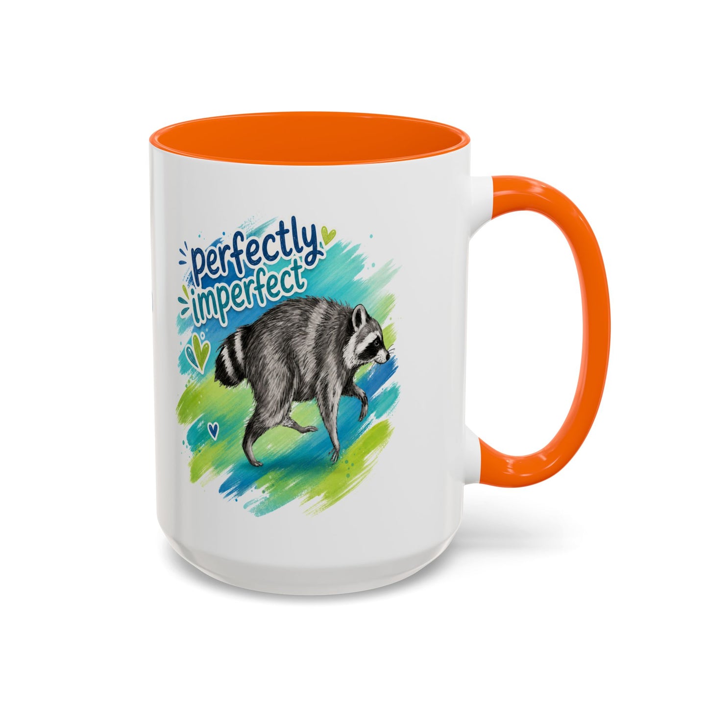 Perfectly Imperfect Raccoon Accent Coffee Mug (Personalizable) - 11/15oz