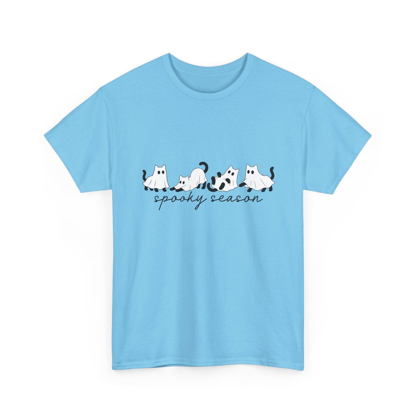 Spooky Season Cat Tee — Cute Ghost Cats "spooky season" Halloween Shirt
