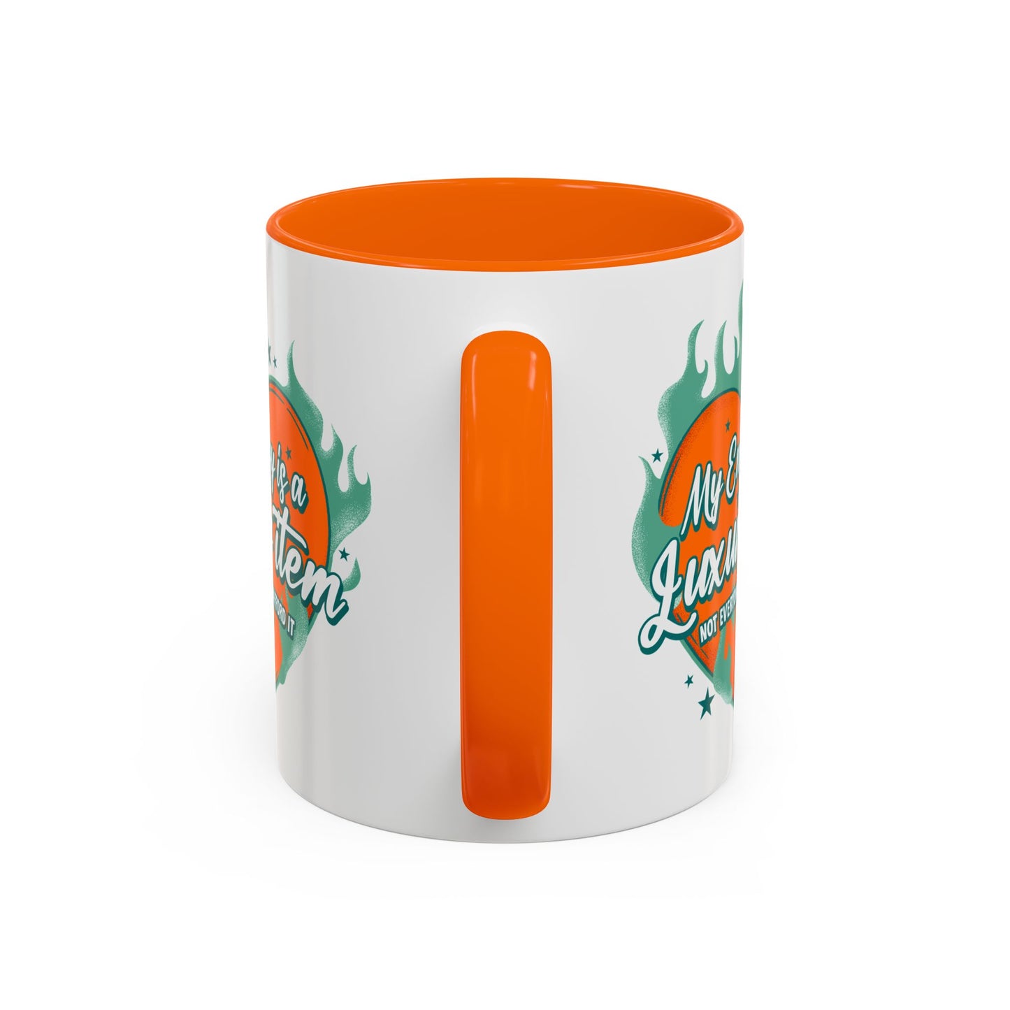 Customizable Accent Coffee Mug — "My Energy Is a Luxury Item" Heart Design