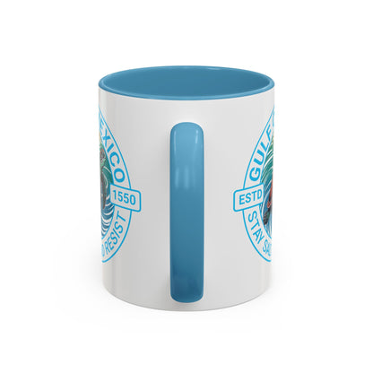 Customizable Gulf of Mexico Turtle Coffee Mug — "Stay Salty and Resist" Accent Ceramic Mug