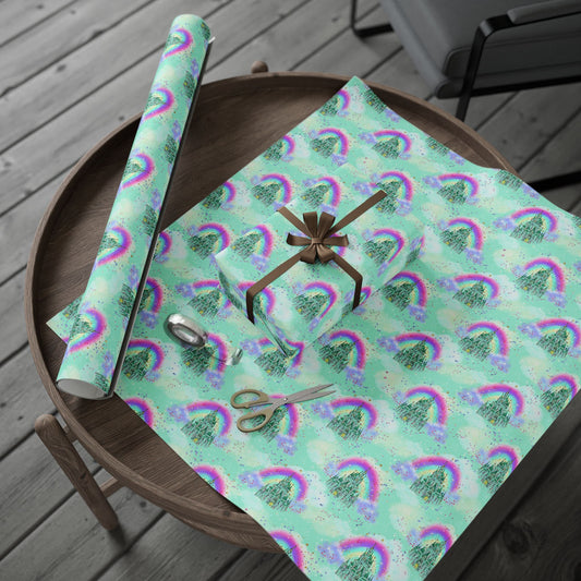 Over the Rainbow Castle and Rainbow Wrapping Paper Roll