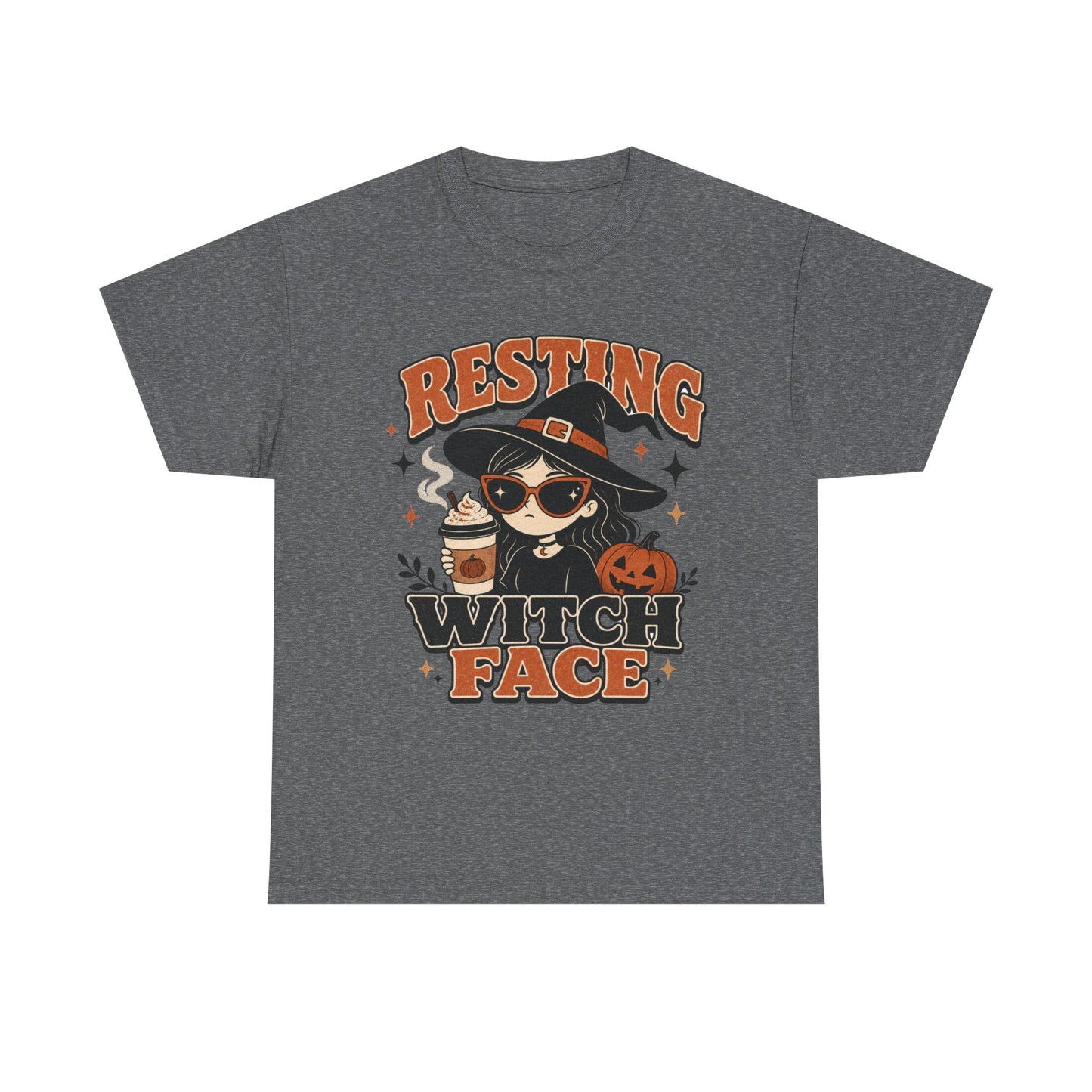 Resting Witch Face T-Shirt – Cute Halloween Witch Coffee Tee