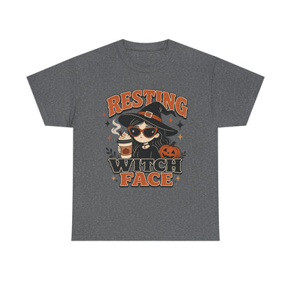 Resting Witch Face T-Shirt – Cute Halloween Witch Coffee Tee