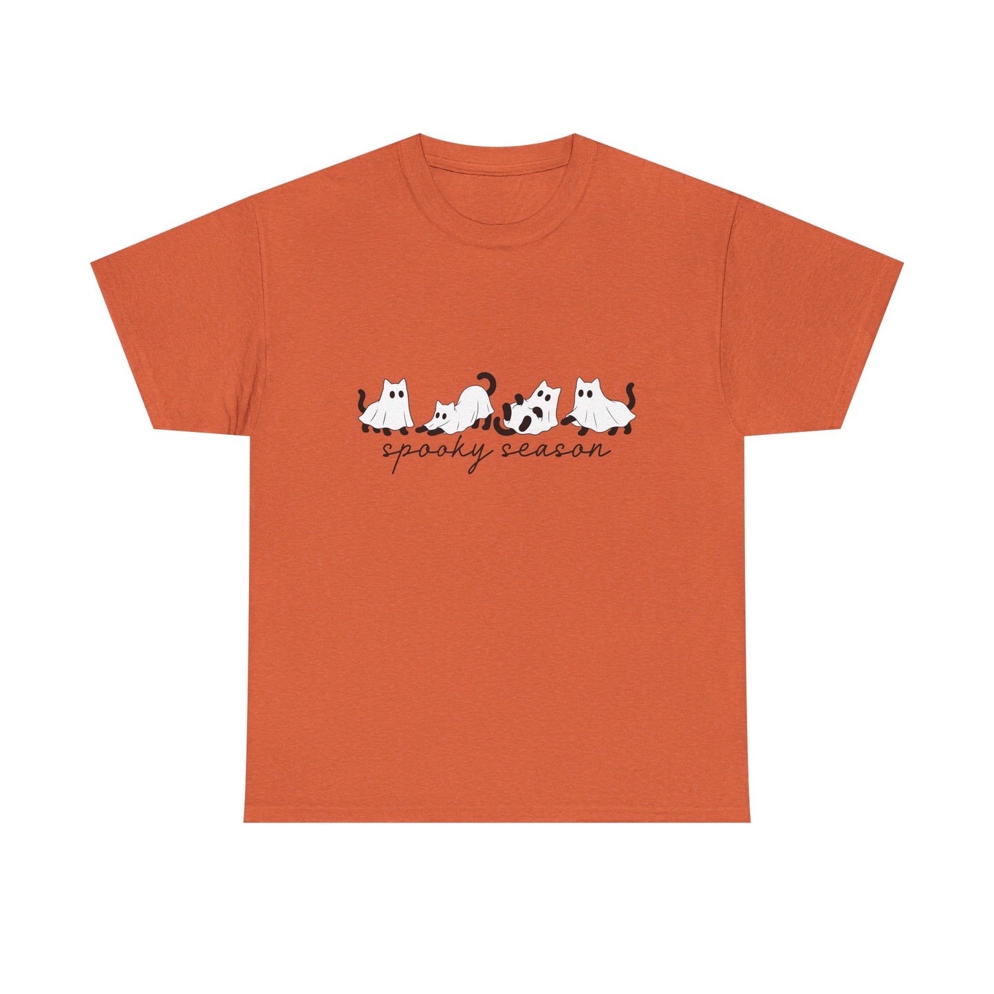 Spooky Season Cat Tee — Cute Ghost Cats "spooky season" Halloween Shirt