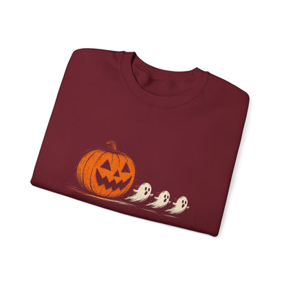 Halloween Pumpkin & Ghosts Crewneck Sweatshirt